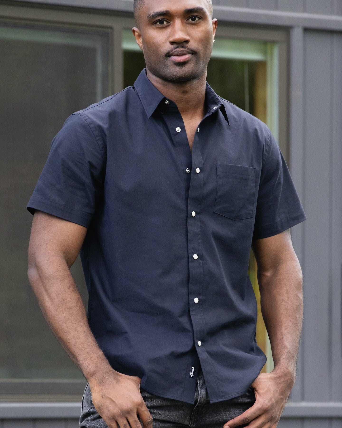 Landry EZ Care Pearl Snap Short Sleeve Shirt