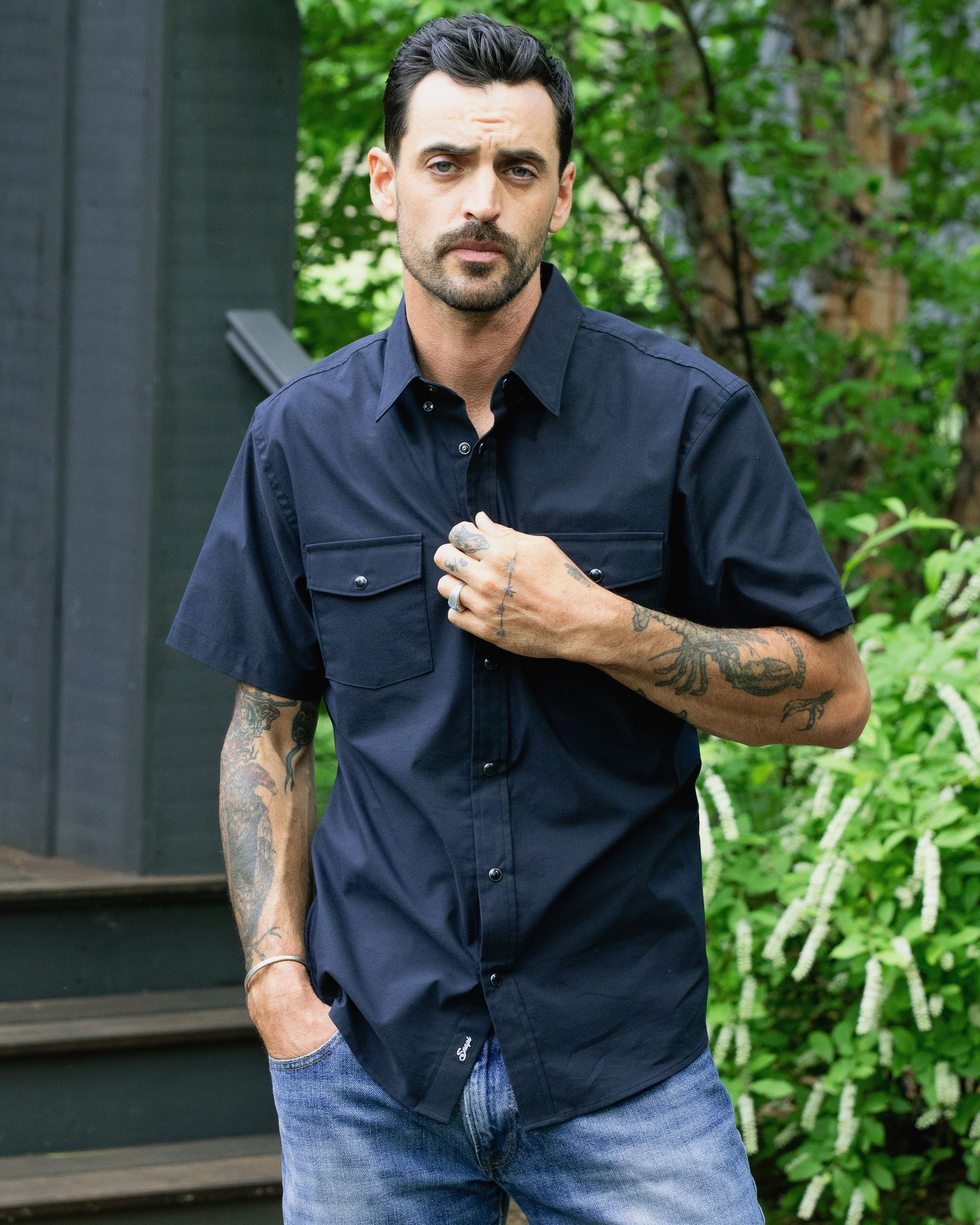 Rambler EZ Care Pearl Snap Short Sleeve Shirt