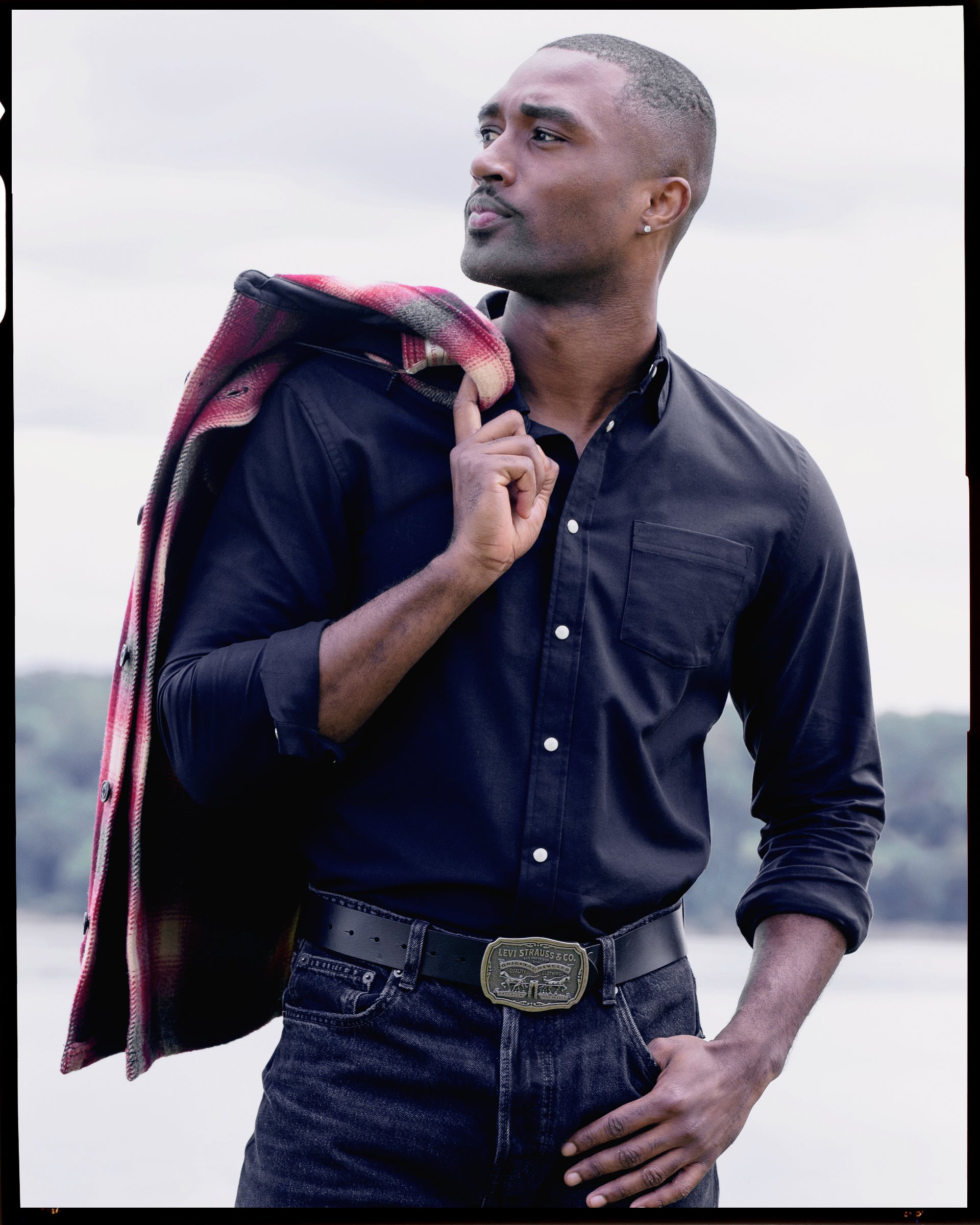 Landry EZ Care Pearl Snap Long Sleeve Shirt