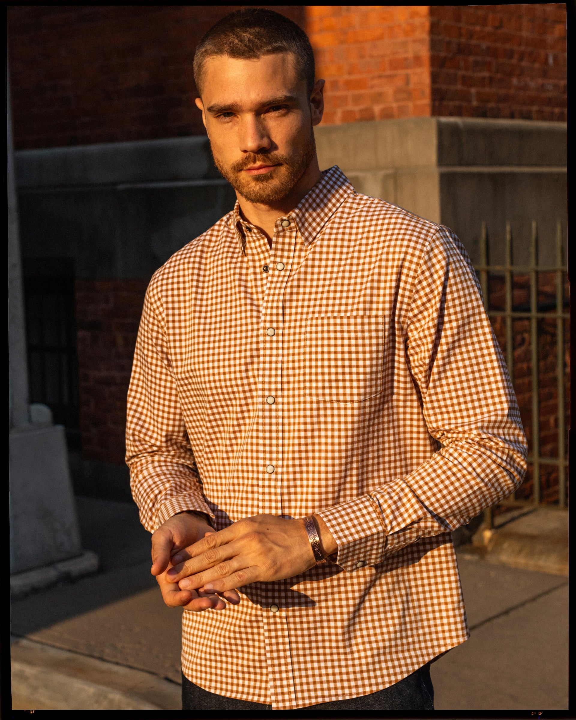 Landry EZ Care Pearl Snap Long Sleeve Shirt