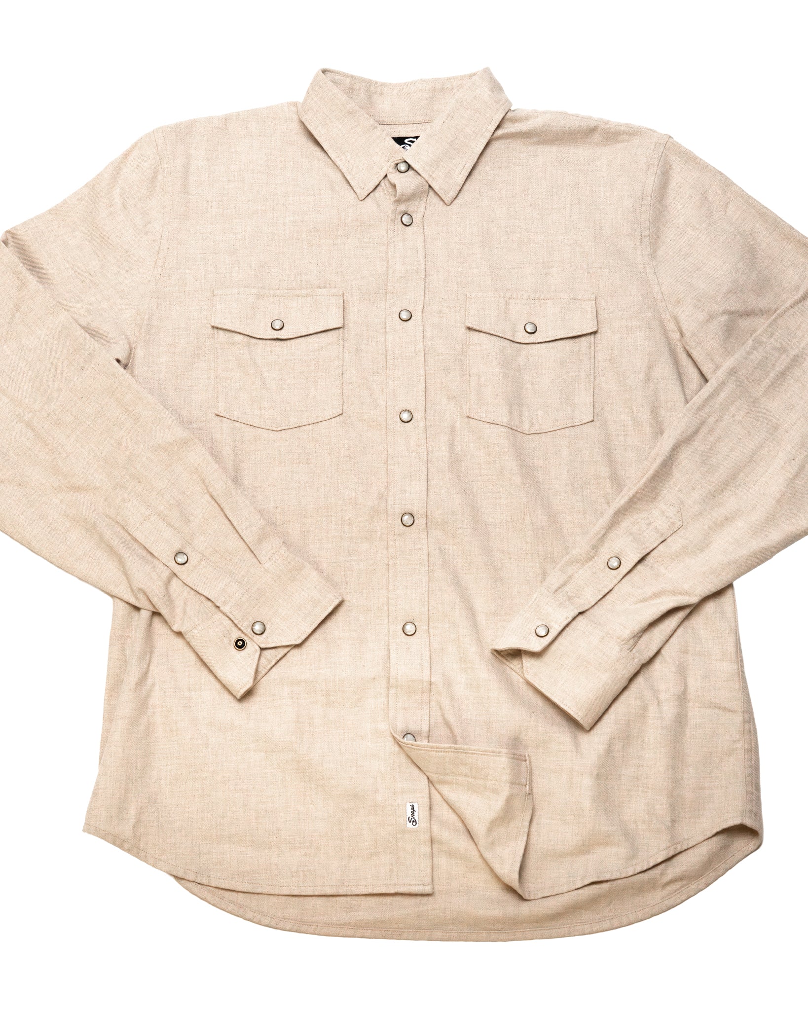 Rambler Heathered Flannel Pearl Snap Long Sleeve Shirt