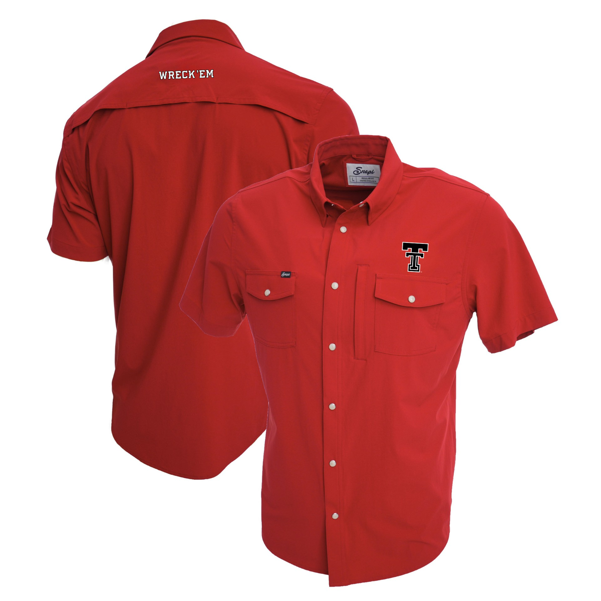 Texas Tech Tailgater Pearl Snap Button Down Short Sleeve Shirt