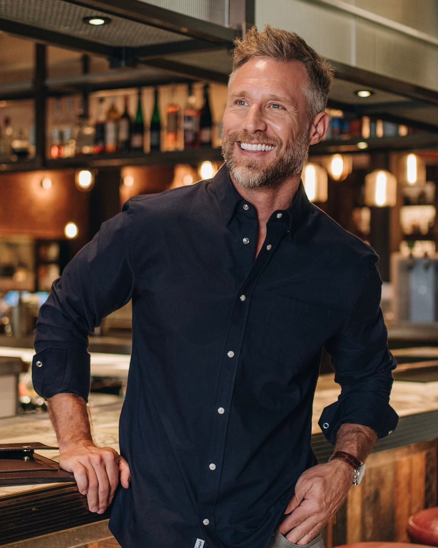 Landry EZ Care Pearl Snap Long Sleeve Shirt