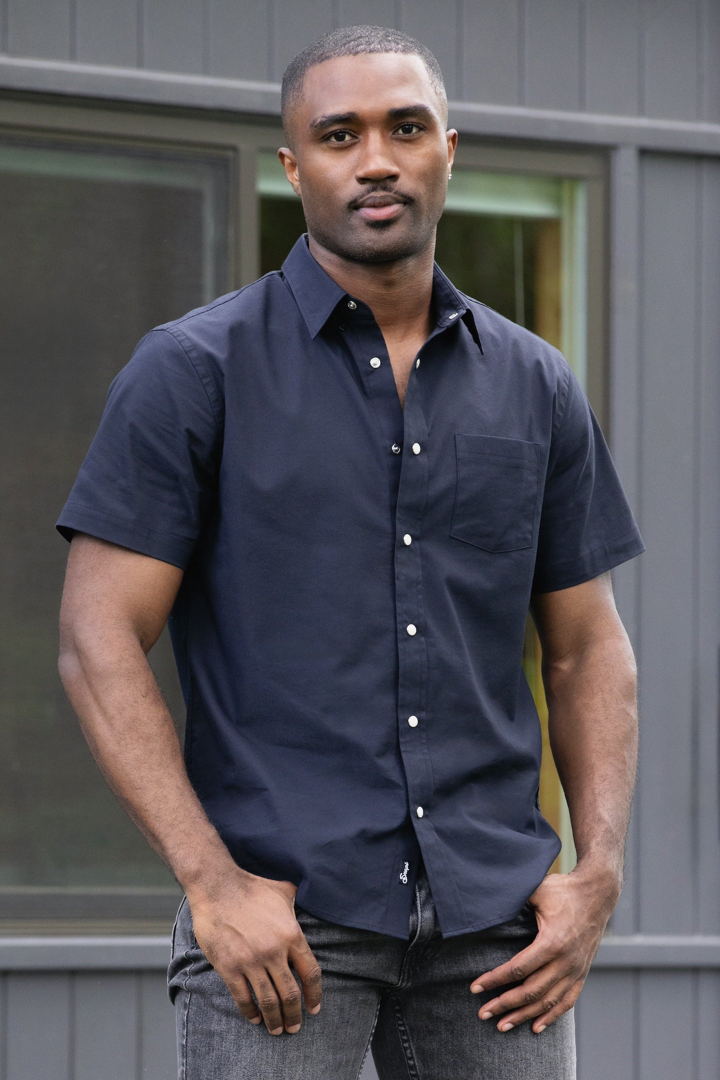 Landry EZ Care Pearl Snap Short Sleeve Shirt