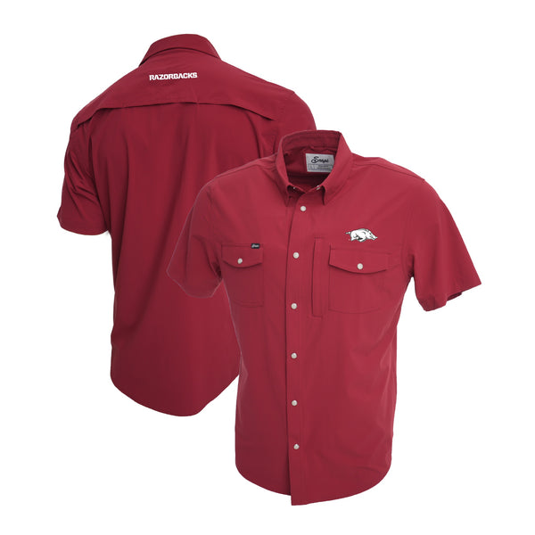 Arkansas Tailgater Pearl Snap Button Down Short Sleeve Shirt