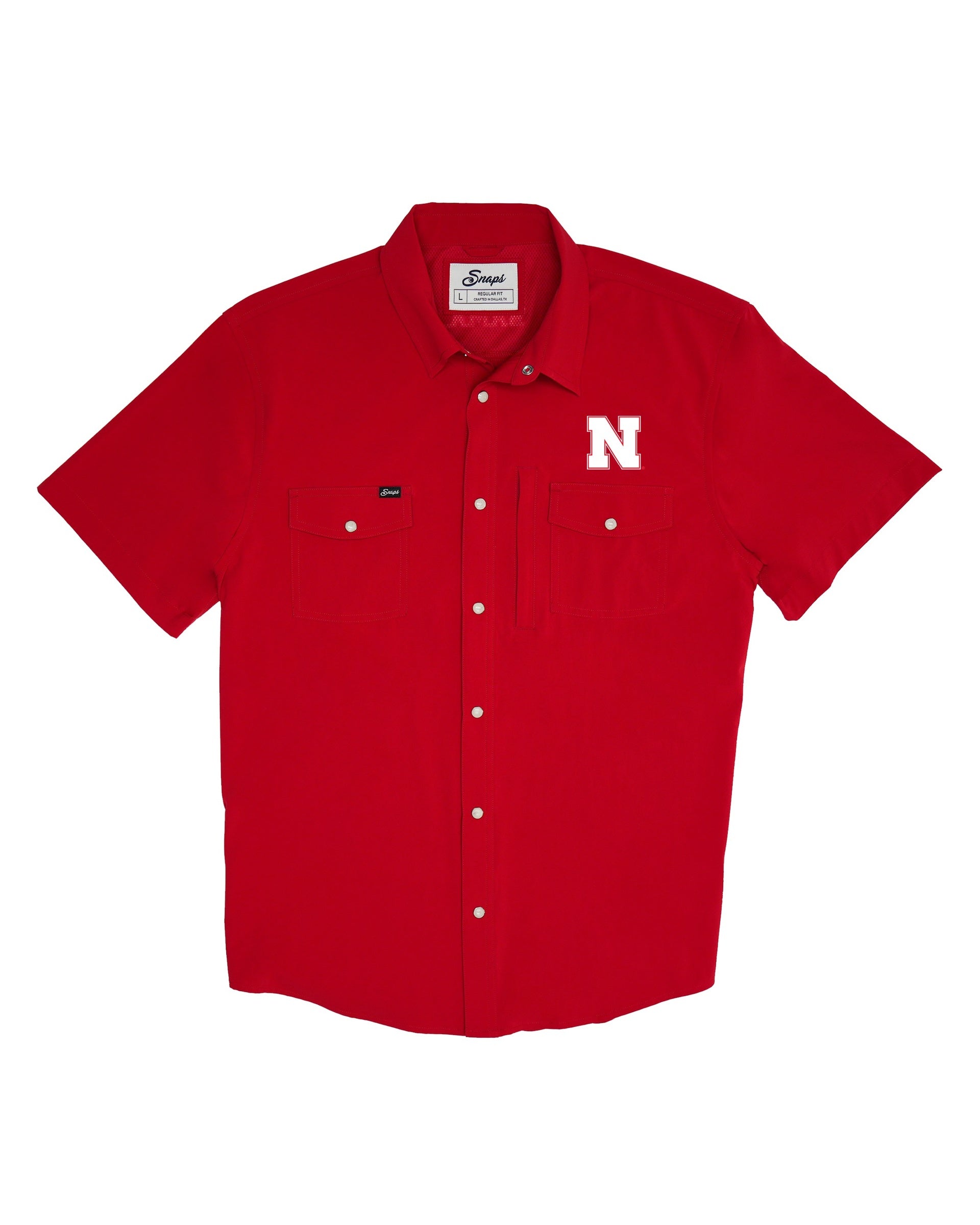 Nebraska Tailgater Pearl Snap Button Down Short Sleeve Shirt