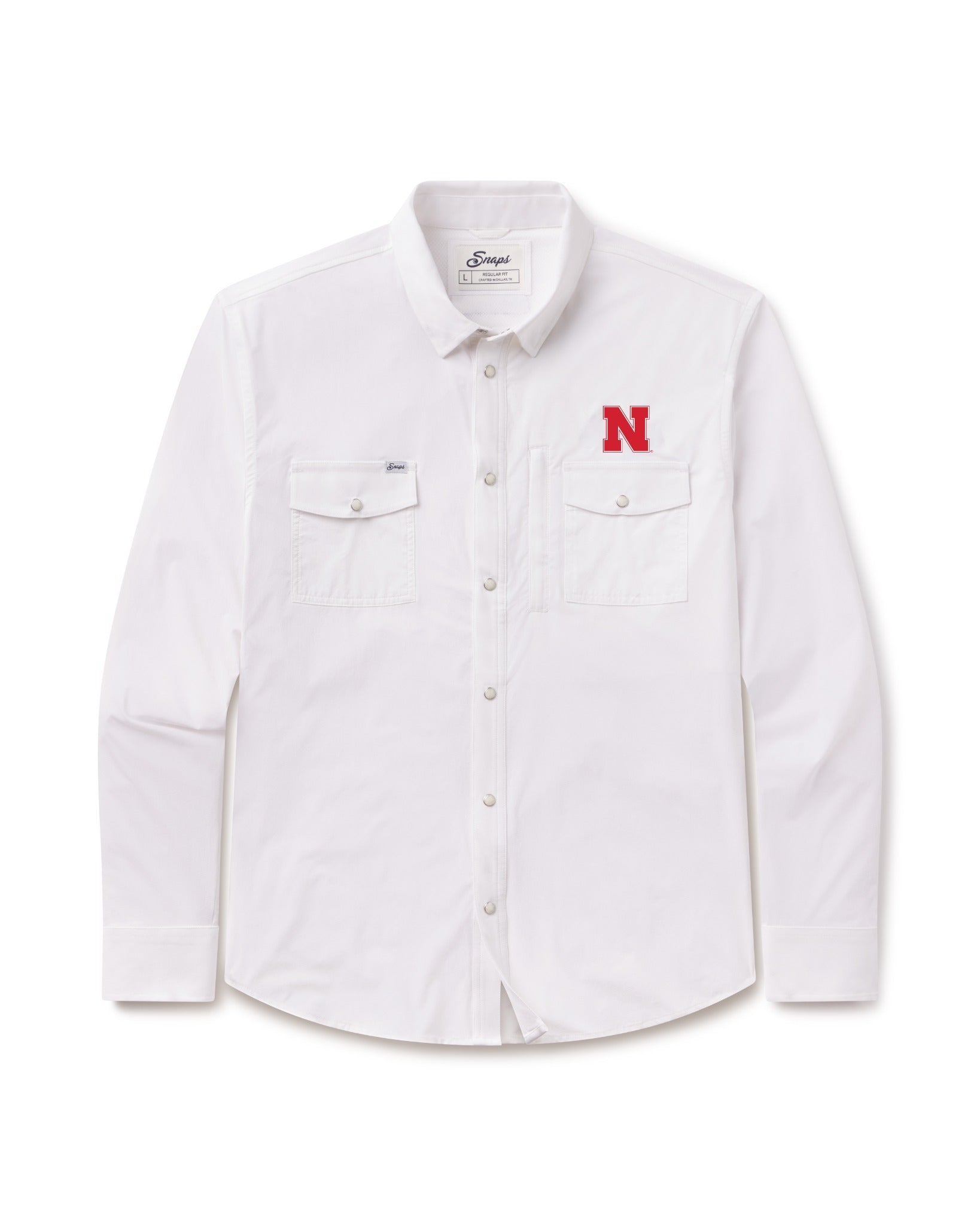 nebraska dress shirt Nebraska Tailgater Pearl Snap Button Down Long Sleeve Shirt Black / xl