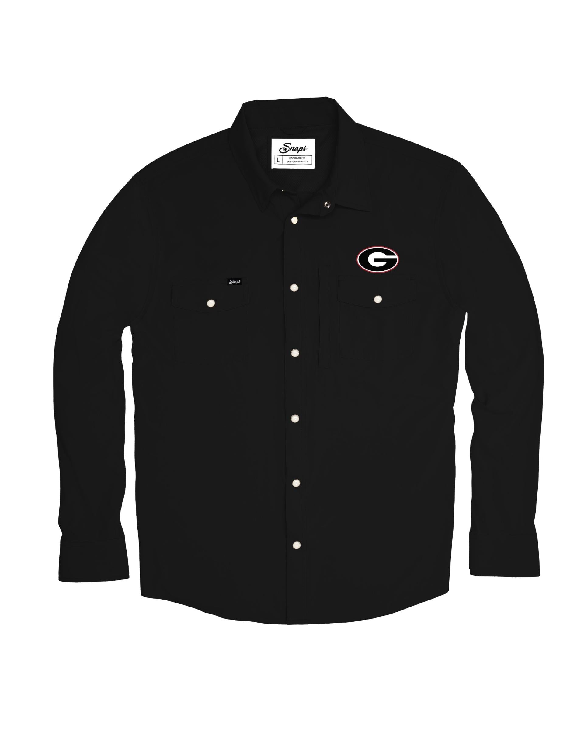 Georgia Tailgater Pearl Snap Button Down Long Sleeve Shirt – Snaps