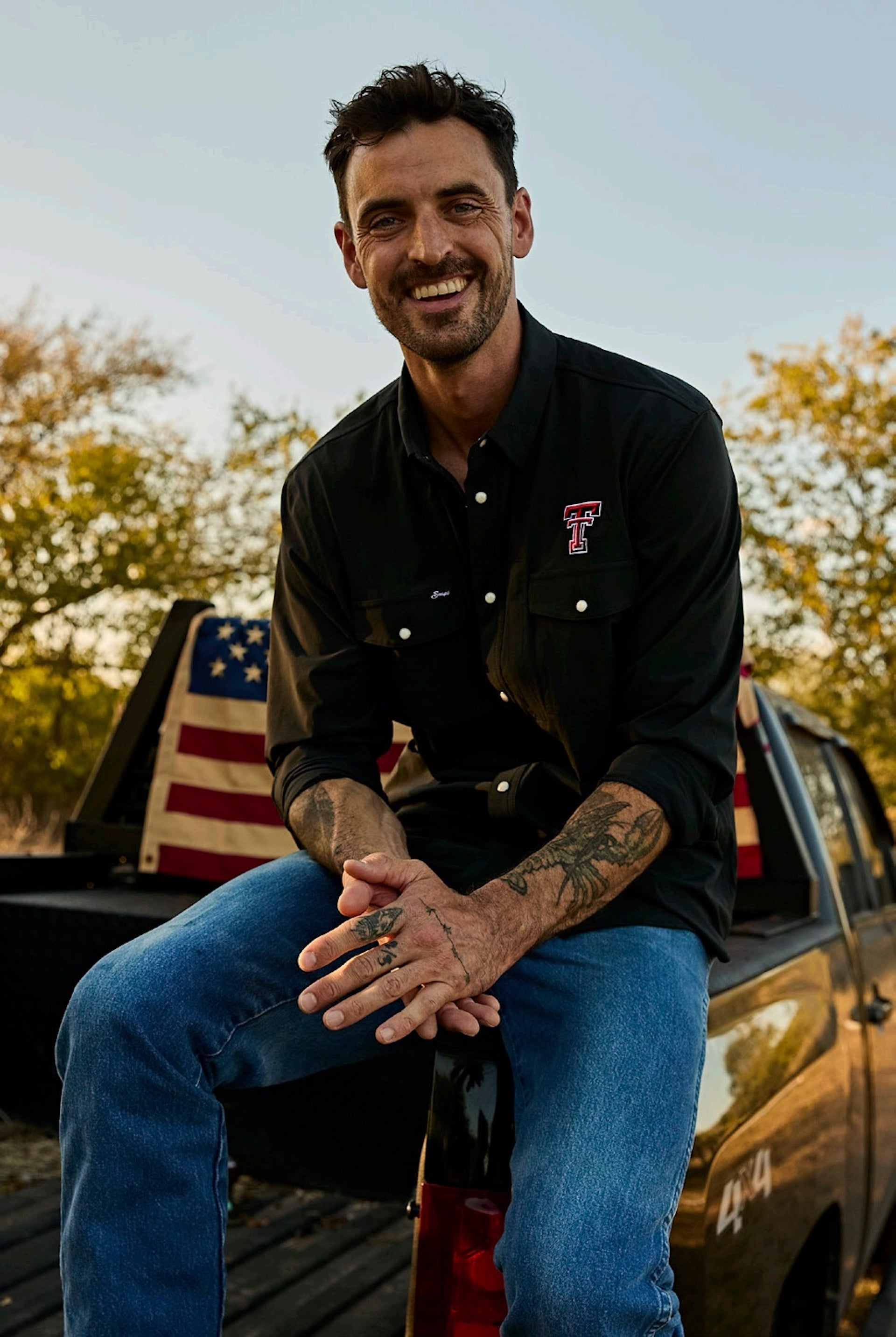 Texas Tech Tailgater Pearl Snap Button Down Long Sleeve Shirt Beveled Logo Tech Black / xl / Beveled Texas Tech Tailgater Pearl Snap Button Down Long Sleeve Shirt Beveled Logo Tech Black / xl / Beveled