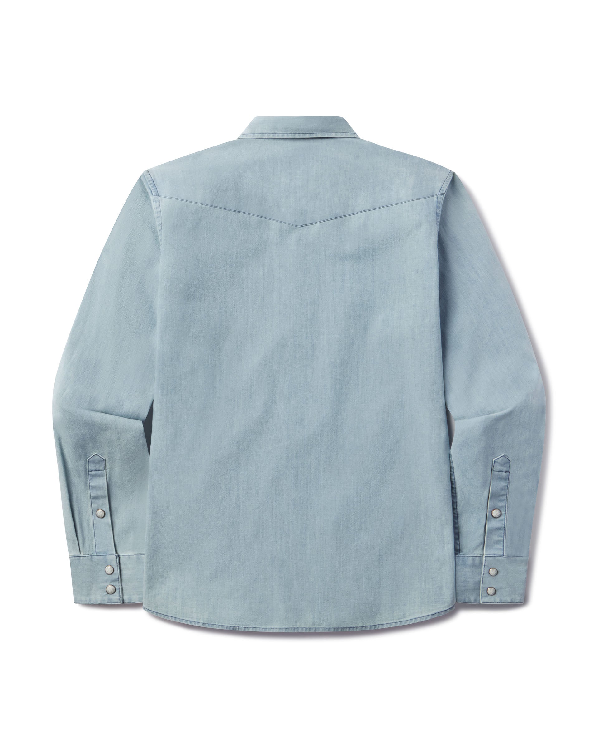 Snaps Heritage Lightwash Denim Pearl Snap Long Sleeve Shirt