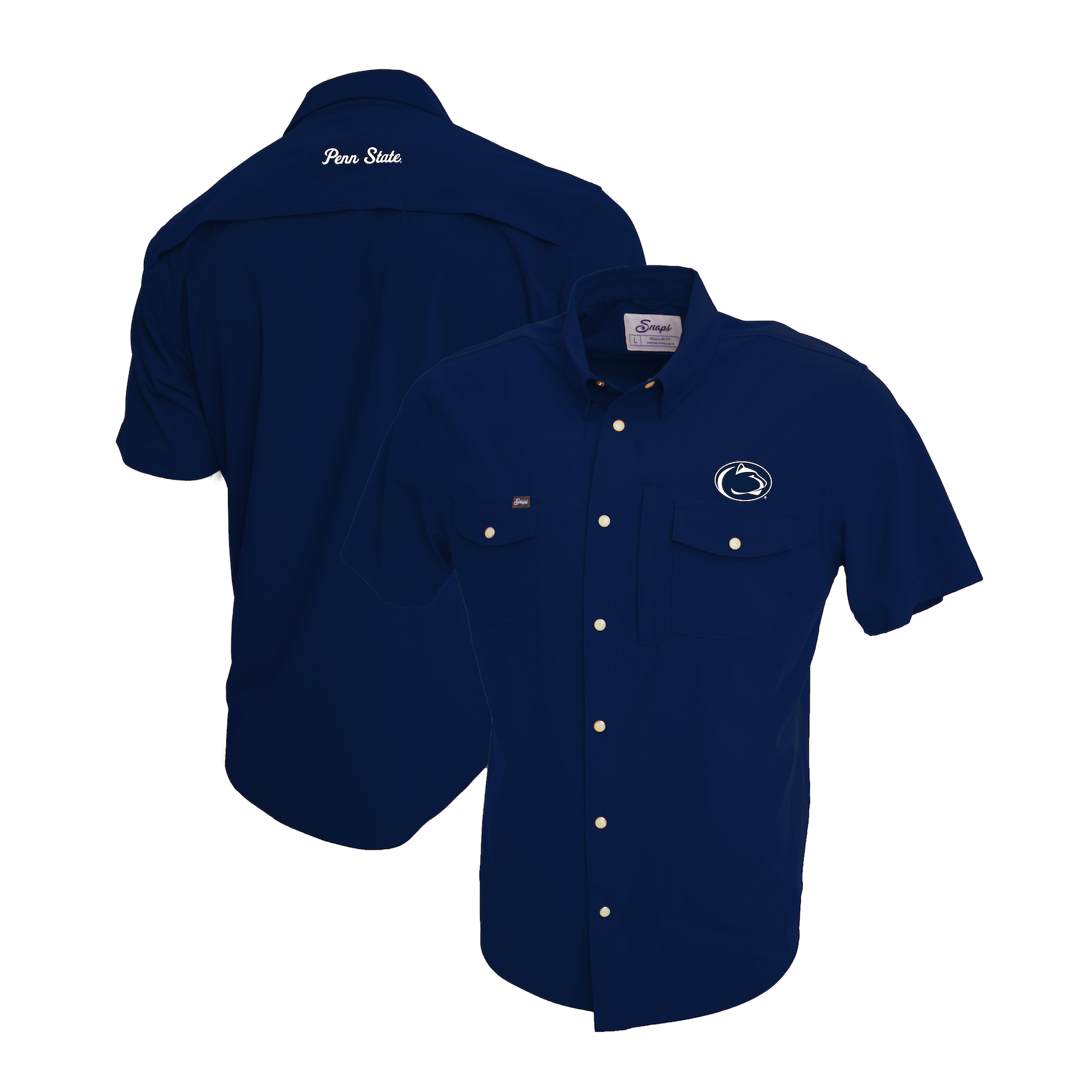Penn State Tailgater Pearl Snap Button Down Short Sleeve Shirt