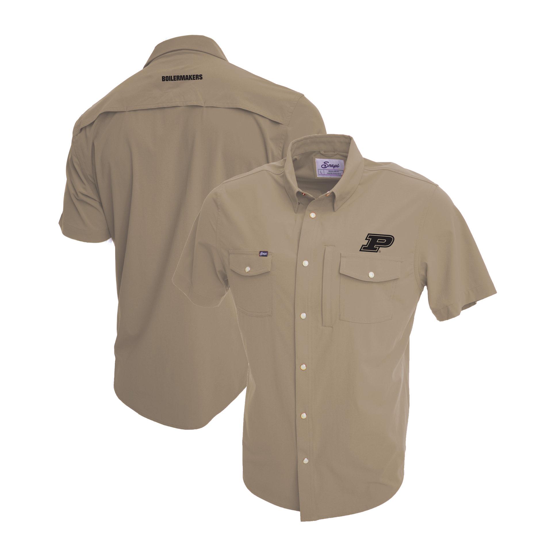 Purdue Tailgater Pearl Snap Button Down Short Sleeve Shirt