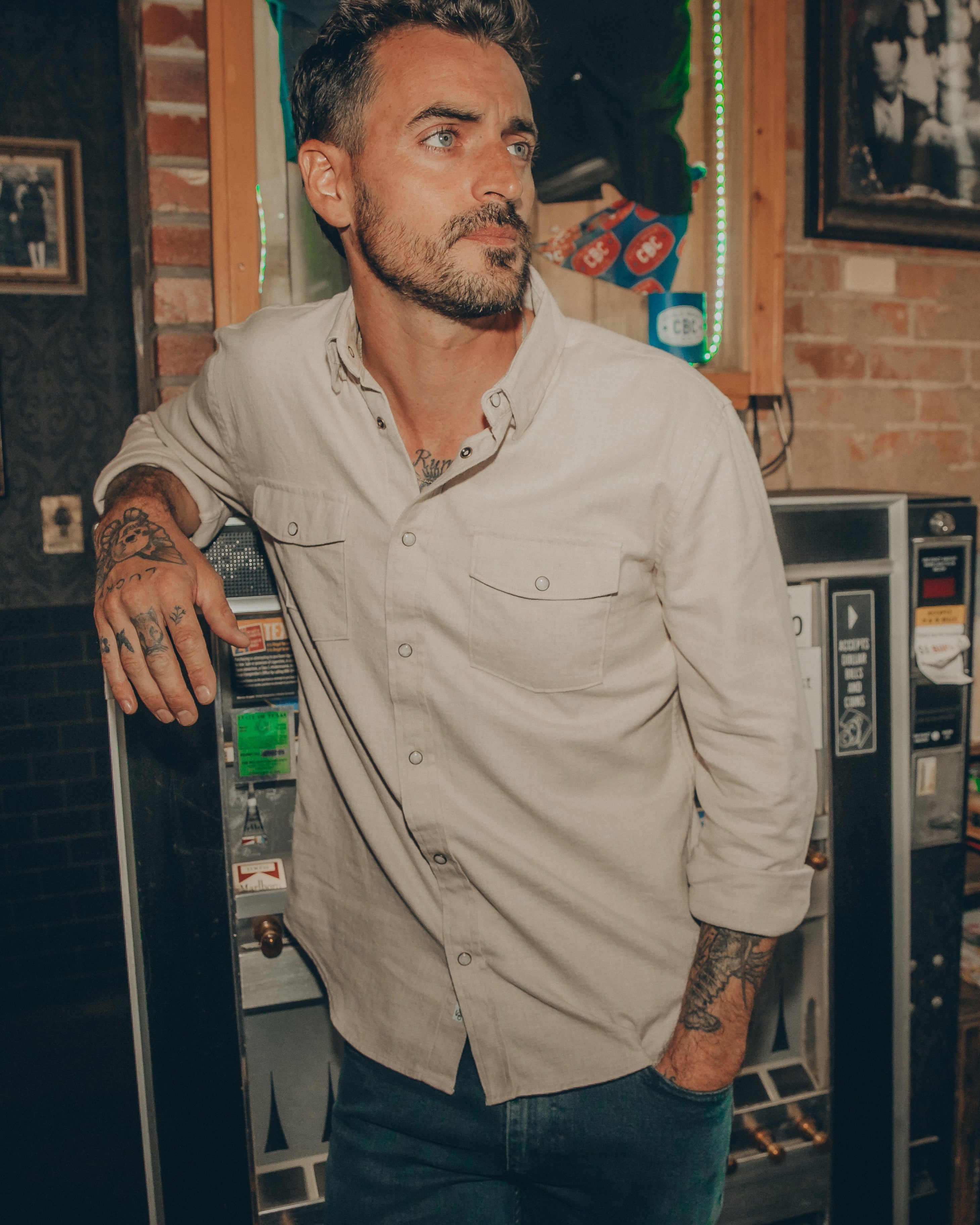 Rambler Heathered Flannel Pearl Snap Long Sleeve Shirt