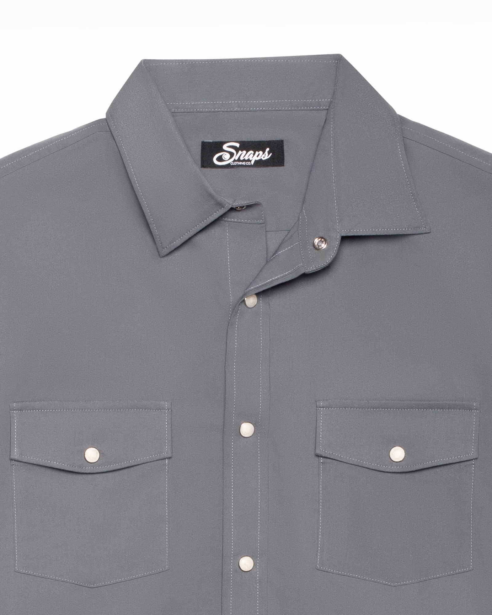 Rambler EZ Care Pearl Snap Long Sleeve Shirt Gray / xxxl Rambler EZ Care Pearl Snap Long Sleeve Shirt Gray / xxxl