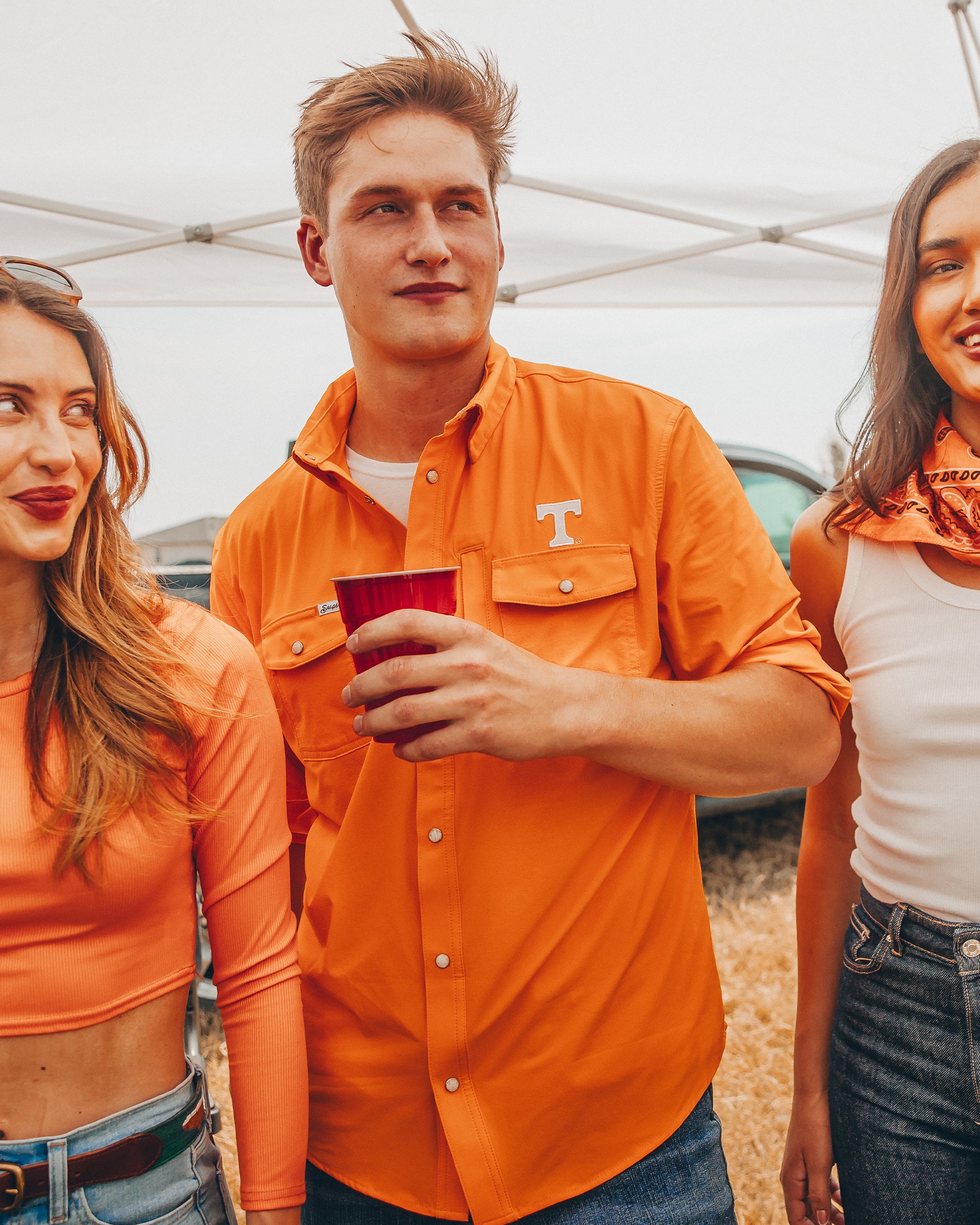 Tennessee Tailgater Pearl Snap Button Down Long Sleeve Shirt