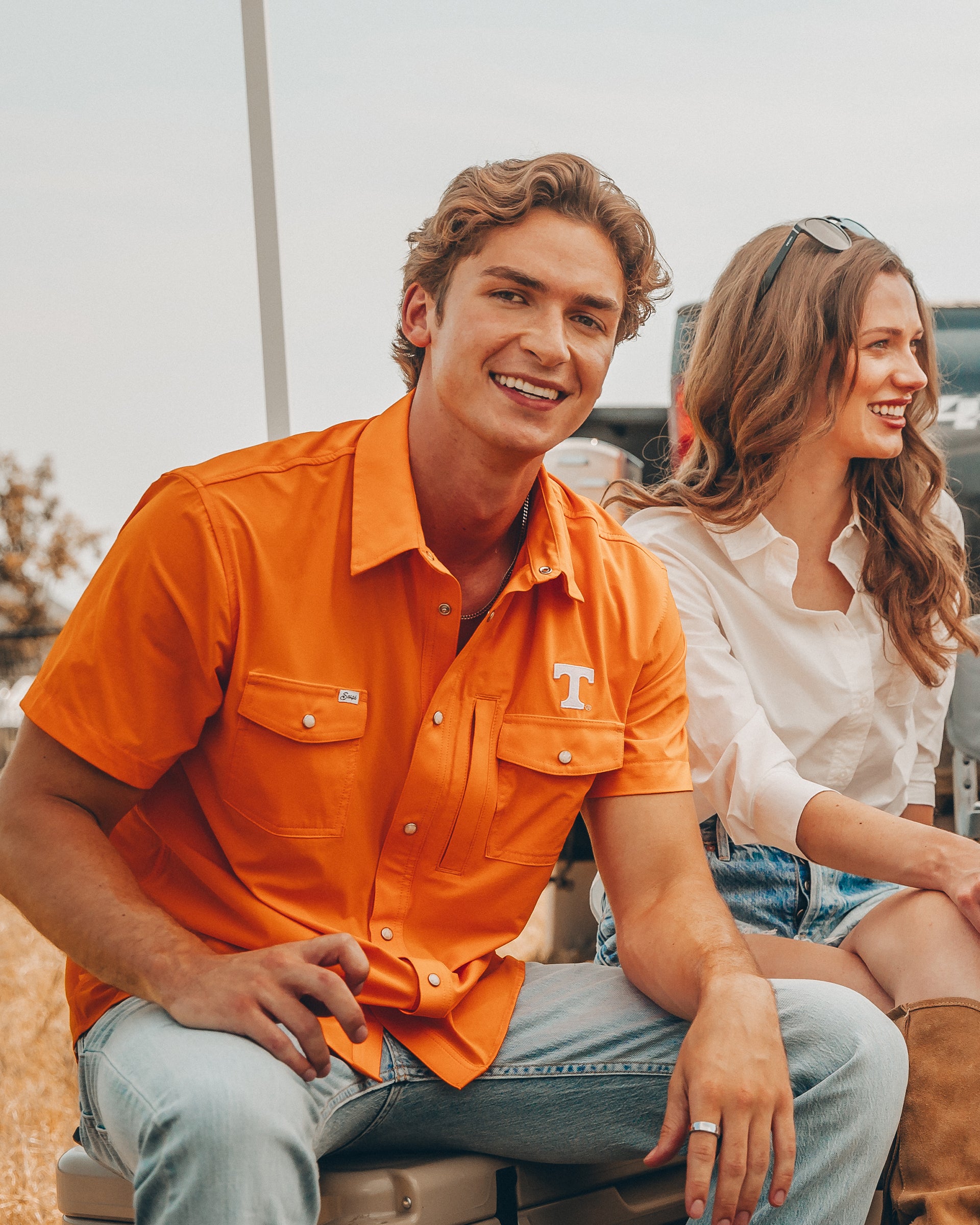 Tennessee Tailgater Pearl Snap Button Down Short Sleeve Shirt