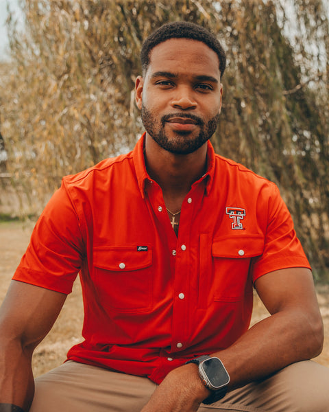 赤西　着用　オーバーサイズ　Tシャツ TOS032-TexasTech-Red-