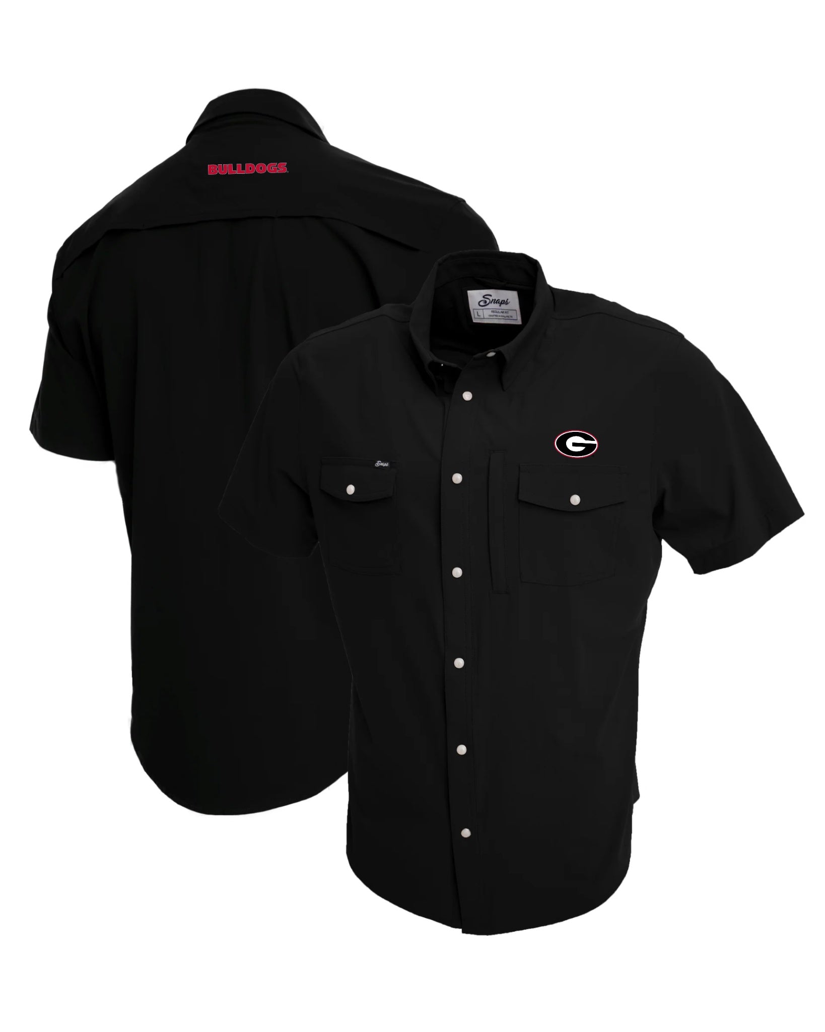 Georgia Tailgater Pearl Snap Button Down Short Sleeve Shirt