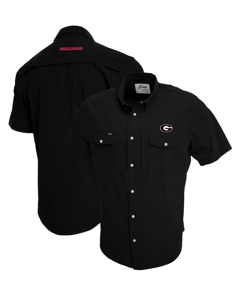 Georgia Tailgater Pearl Snap Button Down Short Sleeve Shirt