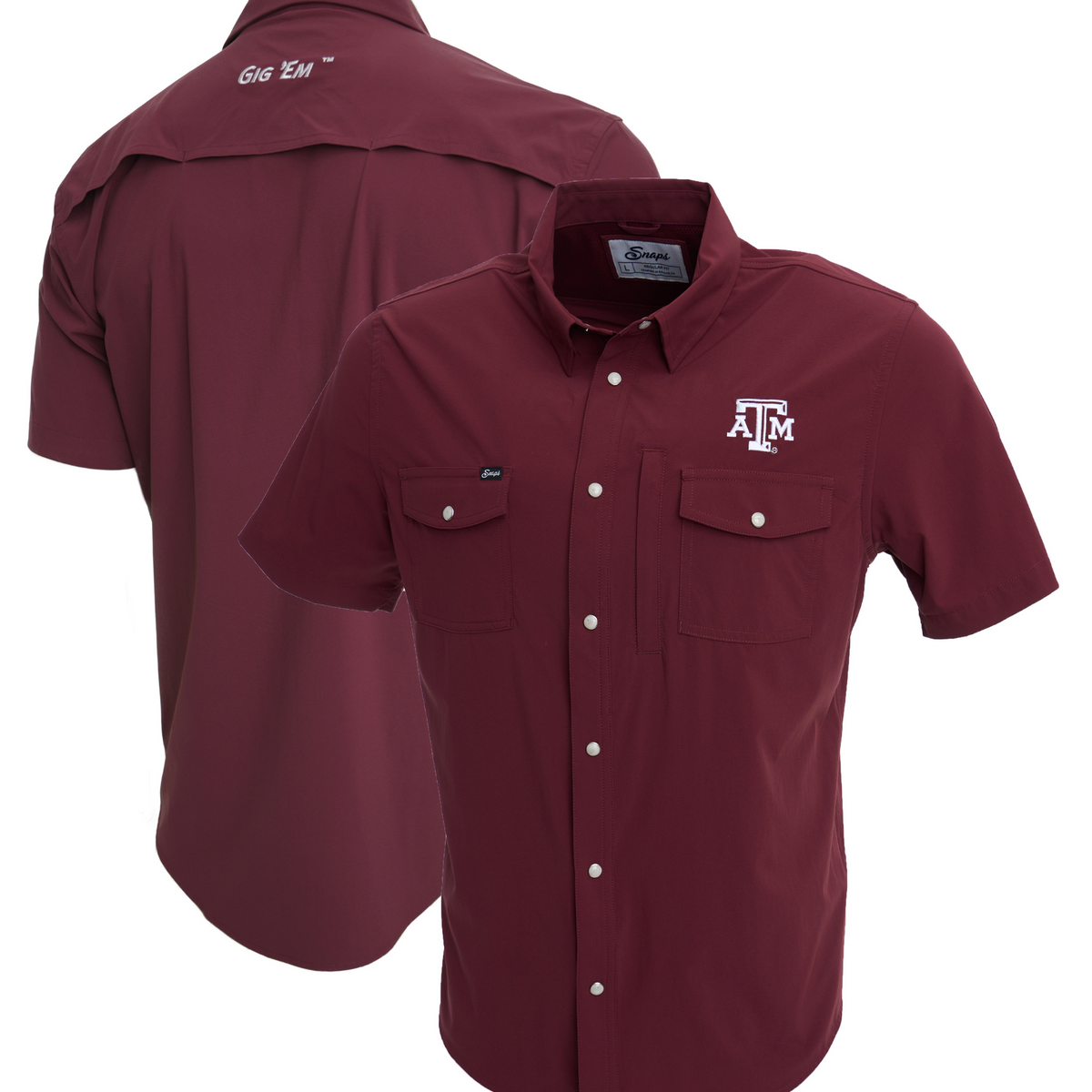 Texas A&M Tailgater Pearl Snap Button Down Short Sleeve Shirt – Snaps ...