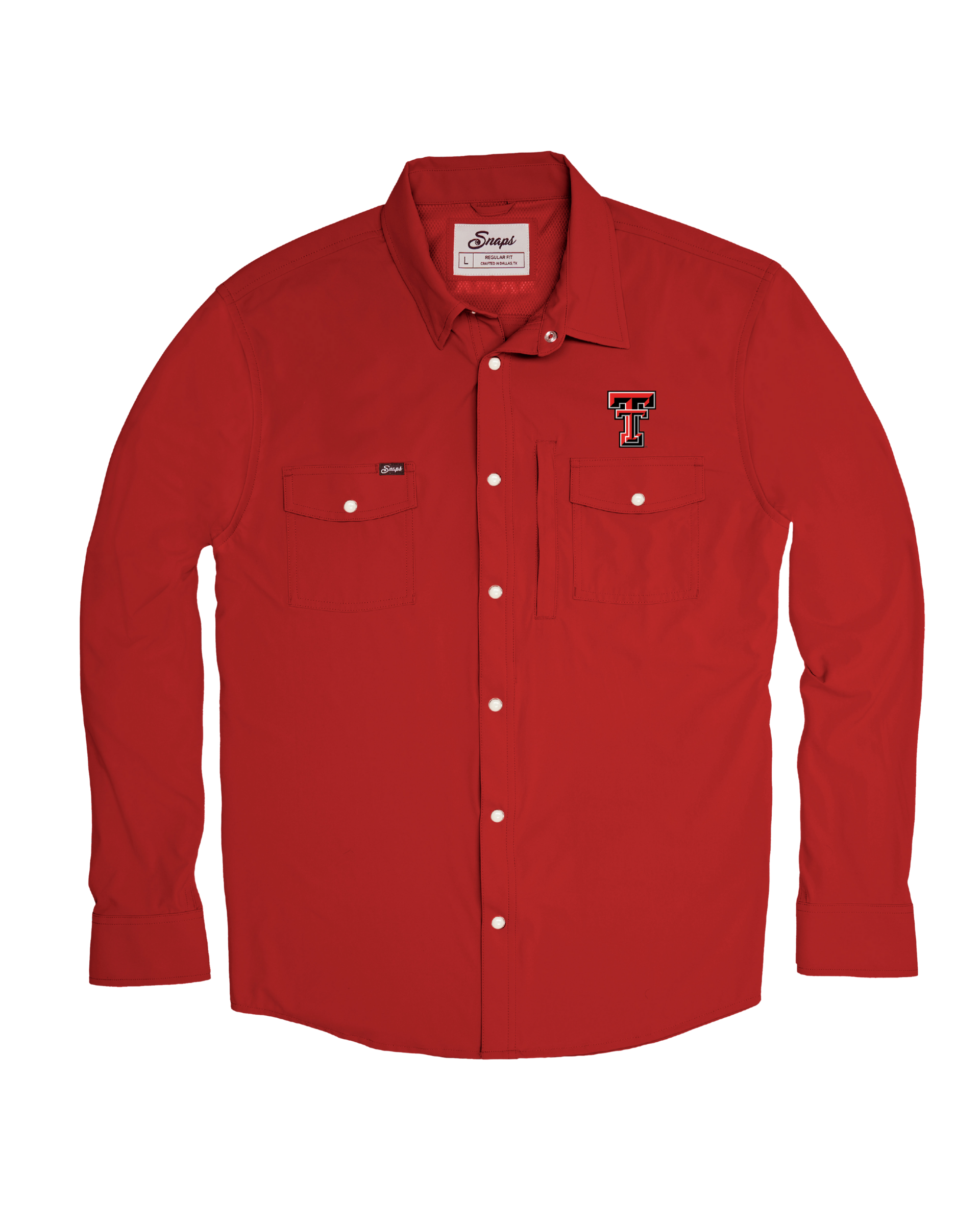 texas tech dress shirt Texas Tech Tailgater Pearl Snap Button Down Long Sleeve Shirt Beveled Logo Tech Red / xl / Beveled