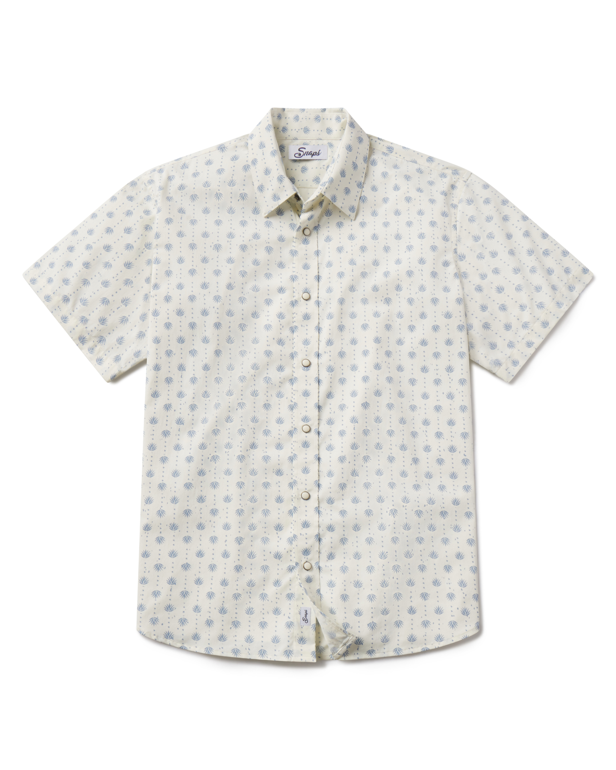 Nomad Blue Agave Short Sleeve Pearl Snap
