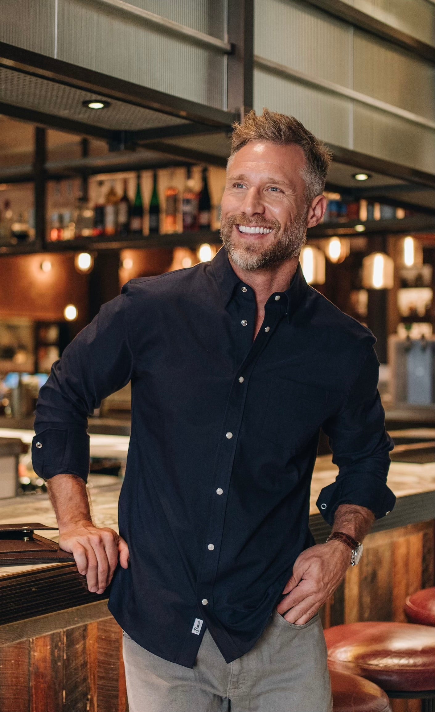 Landry EZ Care Pearl Snap Long Sleeve Shirt